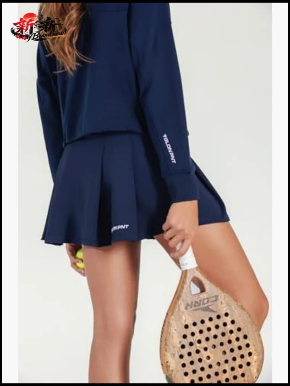 4-Way Stretch Skort with Ball Pockets & Reflective Logo for Tennis